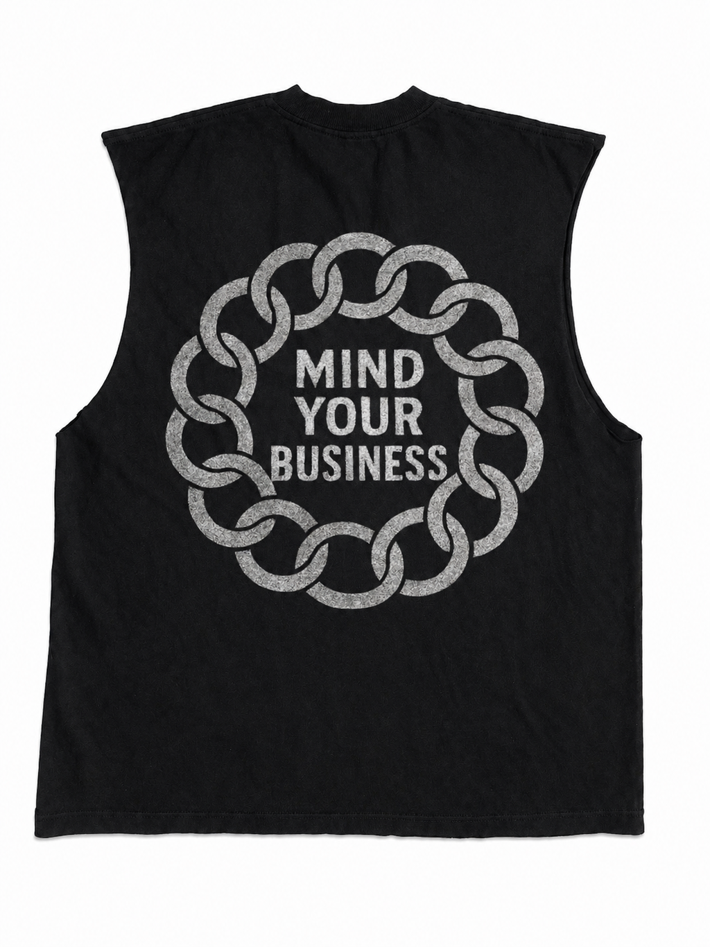 sleeveless Hand cut t shirt " Rabbit Hole"