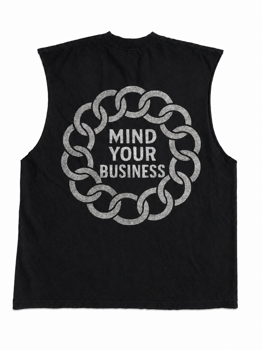 sleeveless Hand cut t shirt " Rabbit Hole"