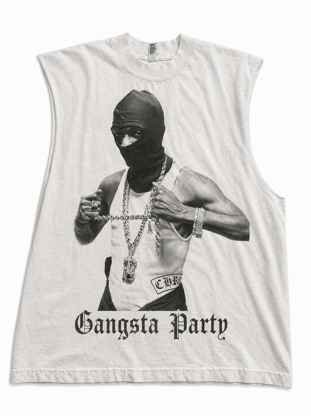 Graphic Cut Off T Shirt " Gangsta Party"