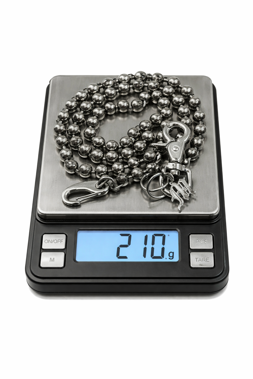 Beaded Wallet chain - Stainless Steal